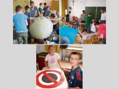 Bühnen-Werkstatt für das Grundschul-Musical ´Leben im All´