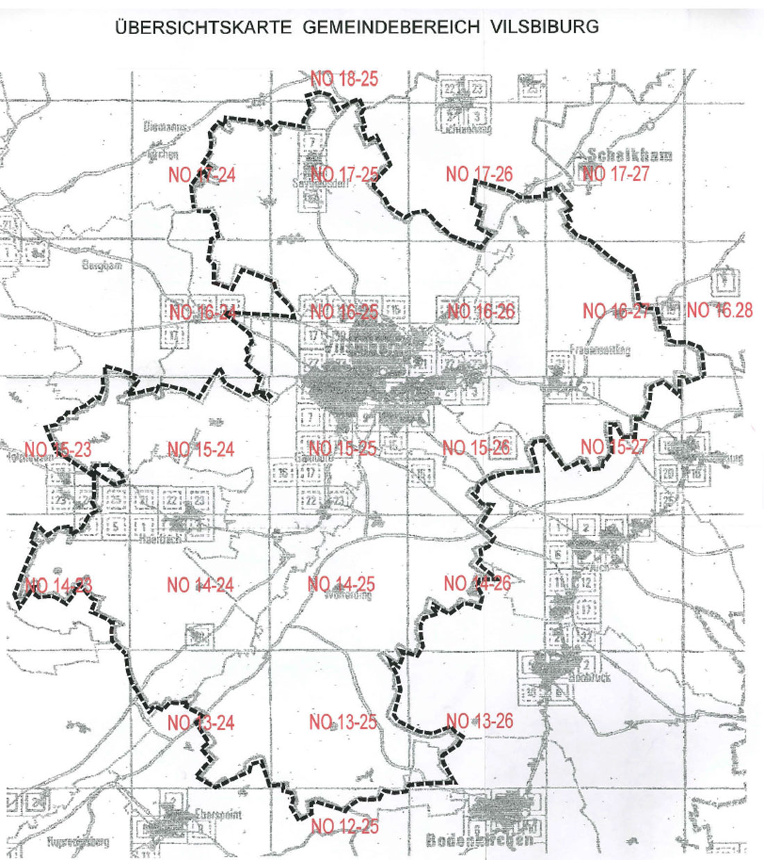 Grossansicht in neuem Fenster: Fläcnennutzungsplan der Stadt Vilsbiburg (1999)